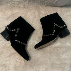 Karl Lagerfeld Suede Leather Booties